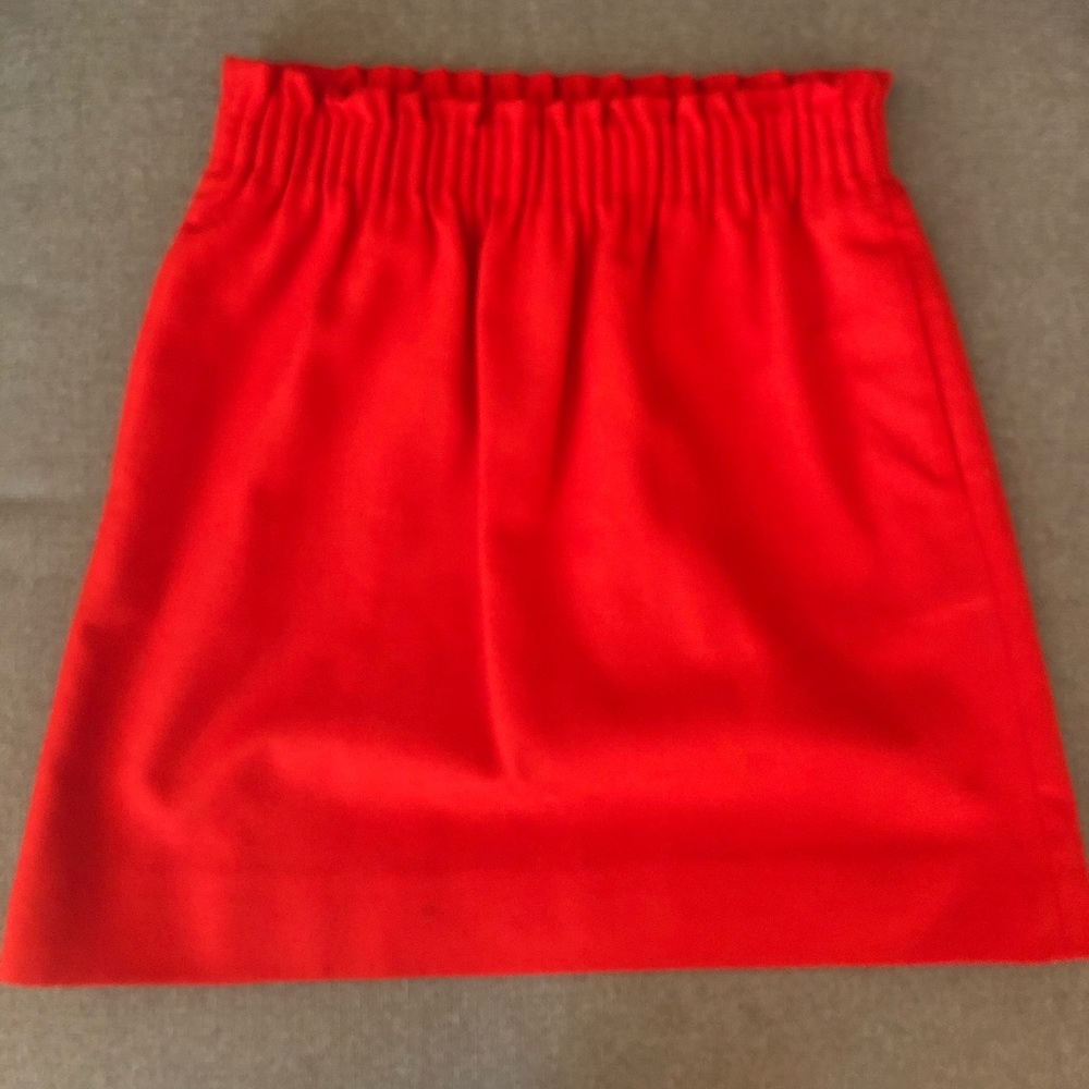 J. Crew red wool skirt